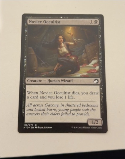 2021 Innistrad: Midnight Hunt #117 Novice Occultist — front