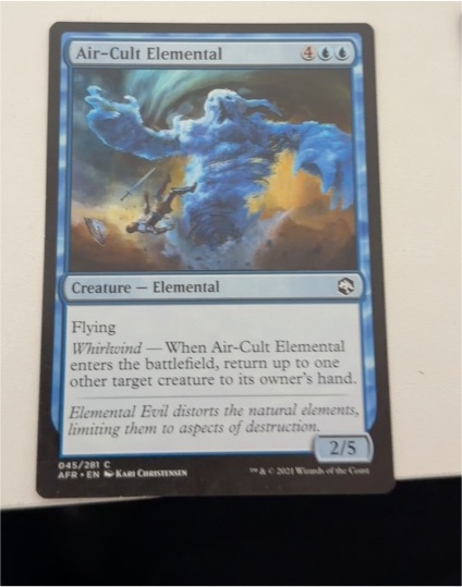 2021 Magic: The Gathering Adventures in the Forgotten Realms #045 Air-Cult Elemental — front