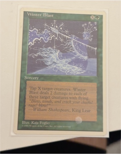 1995 Magic: The Gathering Fourth Edition #290 Winter Blast — front