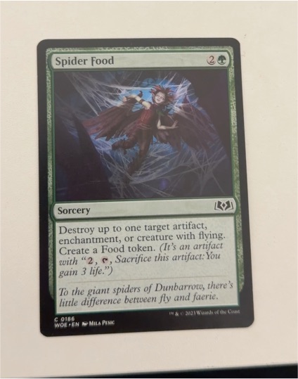 2023 Magic: The Gathering Wilds of Eldraine #186 Spider Food — front