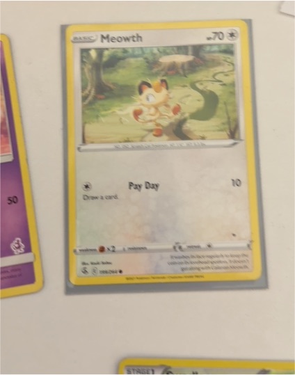2021 Pokémon TCG Fusion Strike #199 Meowth — front