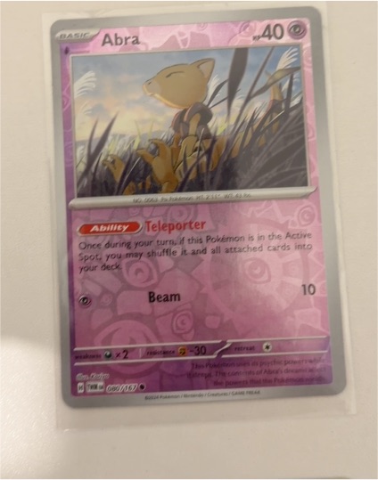 2024 Pokémon SV06: Twilight Masquerade #080 Abra — front