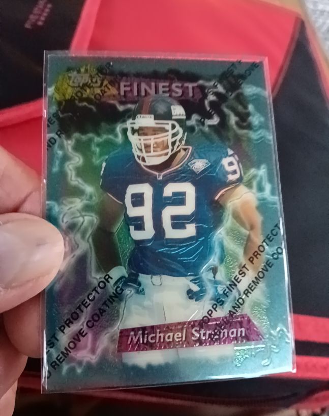 1995 Topps Finest #91 Michael Strahan — front