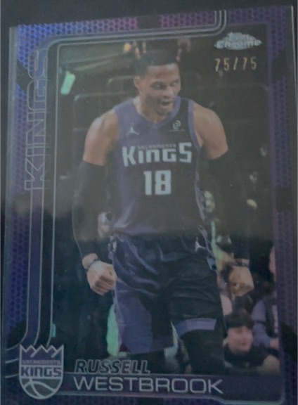 2026 Topps Chrome Update #75 Russell Westbrook Sacramento Kings — front