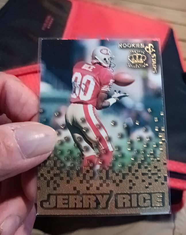 1995 Pacific Triple Folders - Rookies & Stars #RS-28 Jerry Rice — front