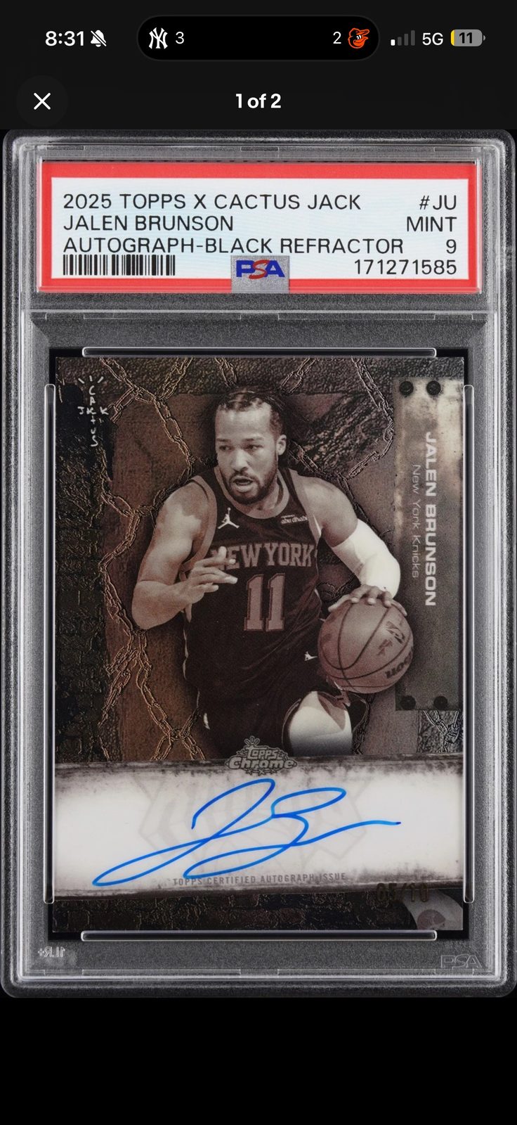 2025 Topps X Cactus Jack #JU Jalen Brunson — front