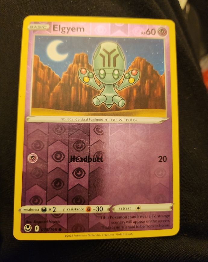 2022 Pokémon Sword & Shield Silver Tempest #079 Elgyem — front