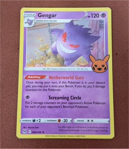 2022 Sword & Shield Lost Origins #66 Gengar — front