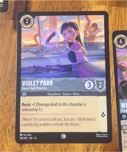 2026 Disney Lorcana #183 Violet Parr - Force Field Practice — front