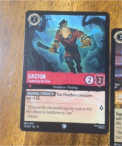 Disney Lorcana 115/207 Gaston Created by the Vine — front