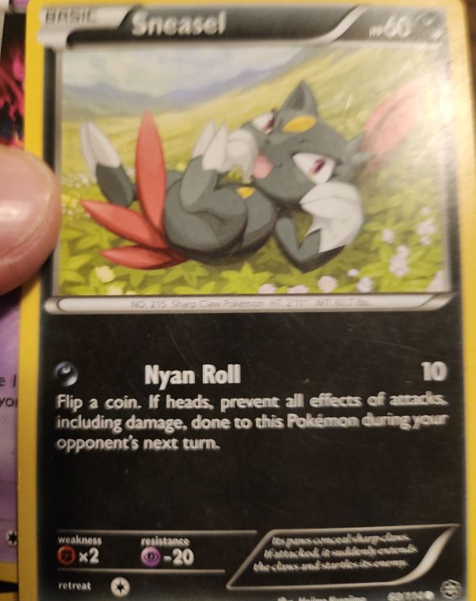 2016 Pokémon TCG XY Steam Siege #60 Sneasel — front