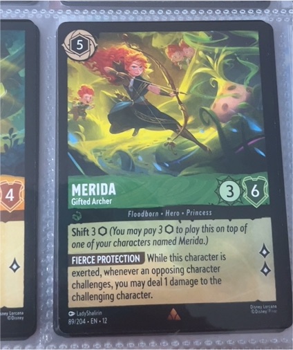 Disney Lorcana Wilds Unknown #89/204 Merida Gifted Archer — front