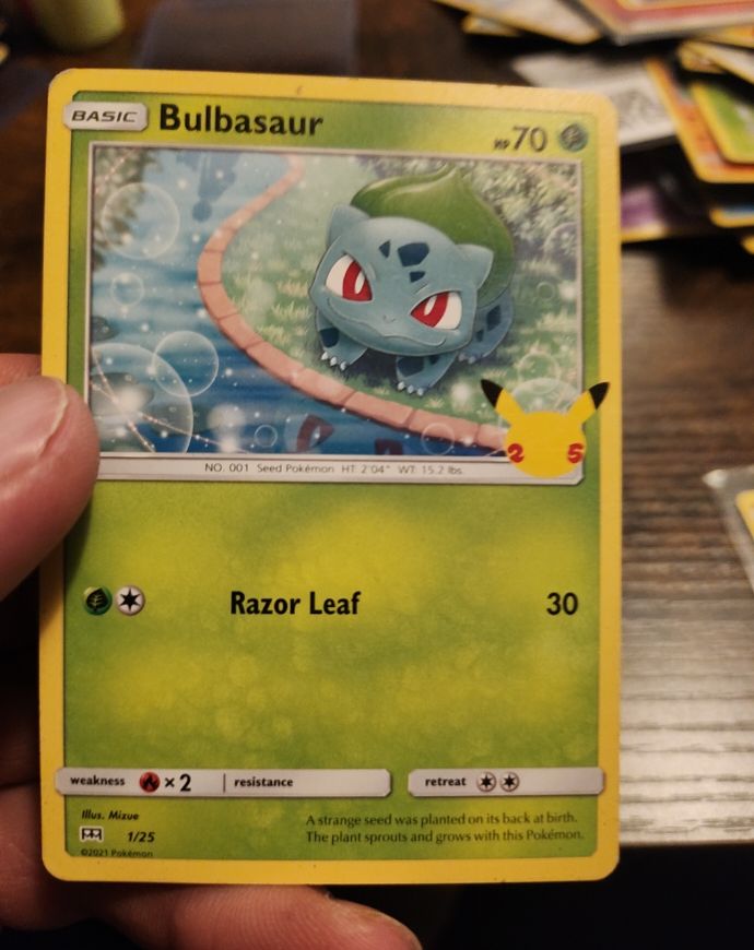 2021 Pokémon McDonald's 25th Anniversary Promo #1 Bulbasaur — front