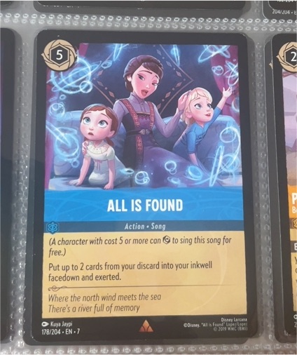 2019 Disney Lorcana Archazia's Island #178 All Is Found — front