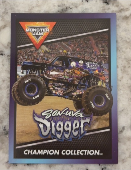 2024 Monster Jam Son-Uva Digger Champion Collection Card — front