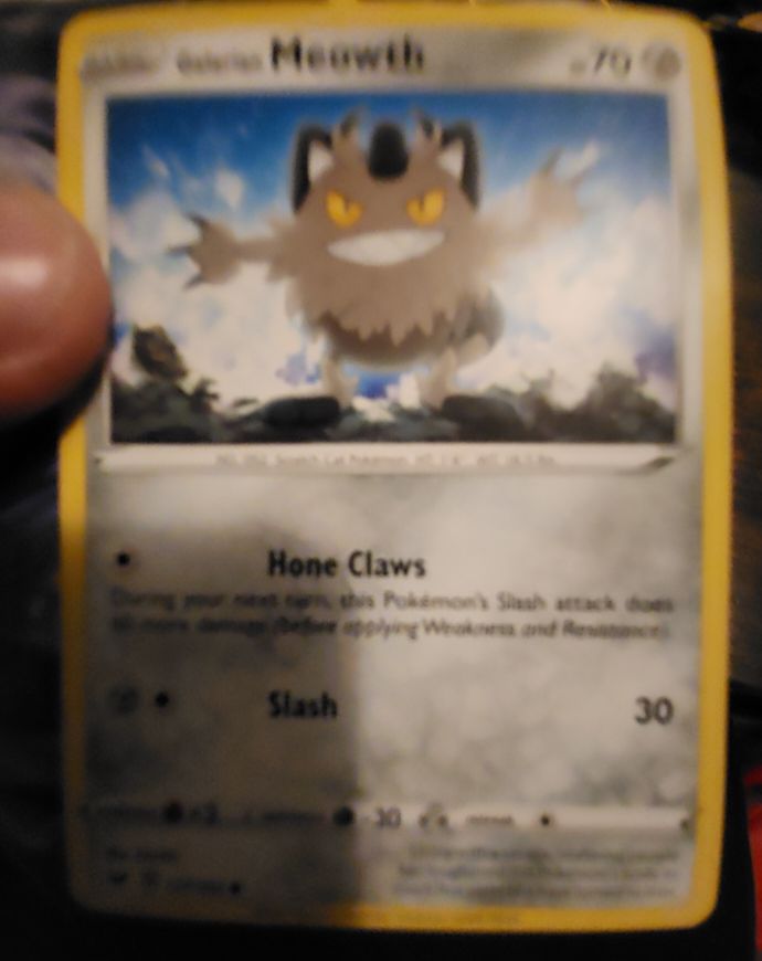 2020 Pokémon Sword & Shield #127 Galarian Meowth — front