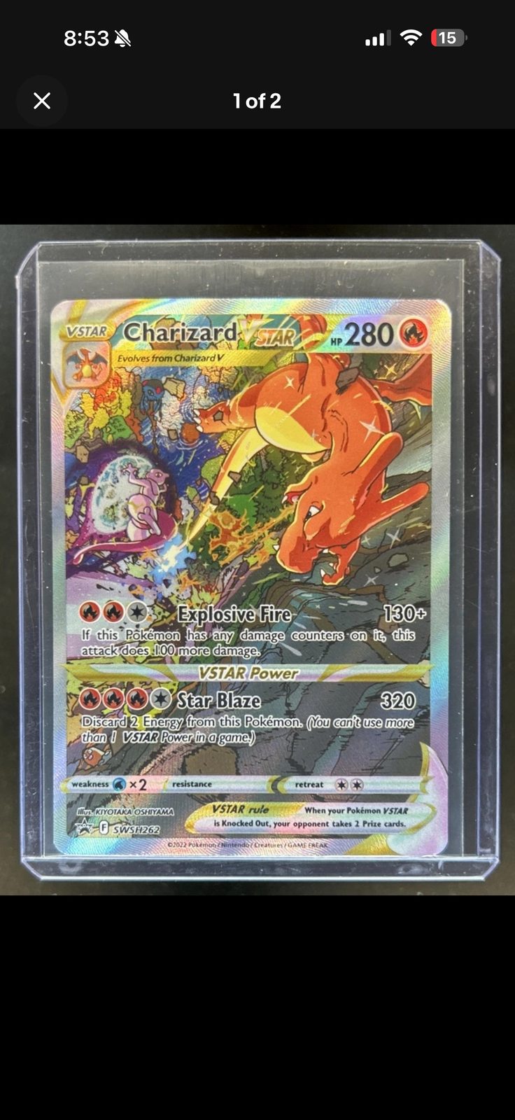 2022 Pokémon TCG Charizard VSTAR #SWSH262 — front