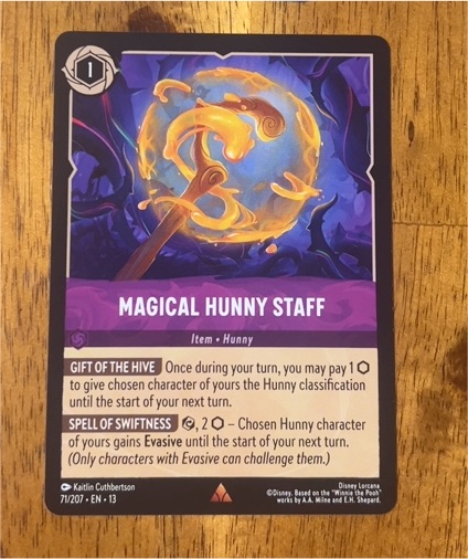 Disney Lorcana 2022 #71/207 Magical Hunny Staff — front