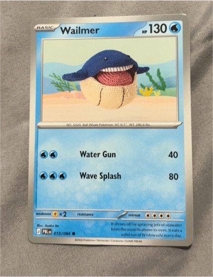 2026 Pokémon #015 Wailmer — front