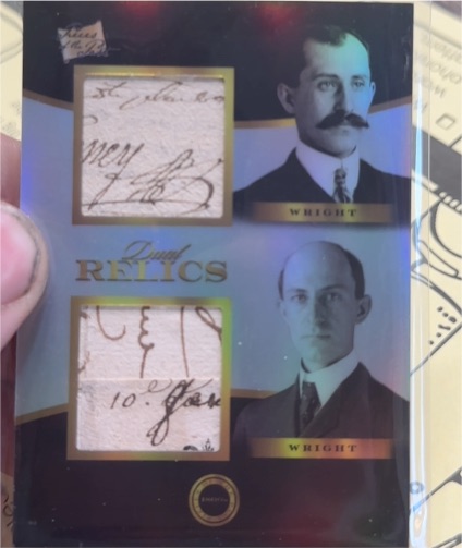 2024 Pieces of the Past 1800s Edition #172 Orville Wright Wilbur Wright Dual Relic — front