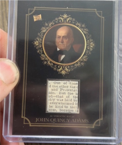 2024 Pieces of the Past #SINGLE-20 John Quincy Adams — front