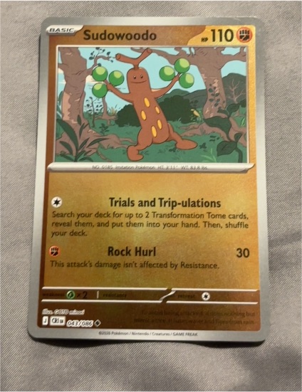 2023 Pokemon TCG Crown Zenith #043 Sudowoodo — front