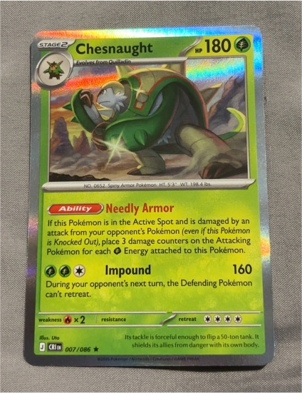 2016 Pokémon TCG #007 Chesnaught — front