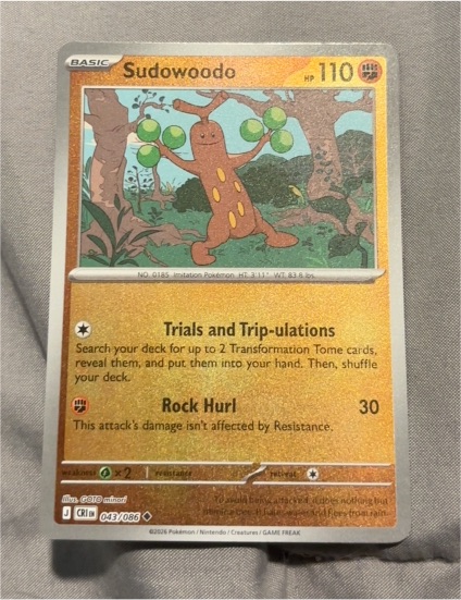 2026 Pokémon #043 Sudowoodo — front