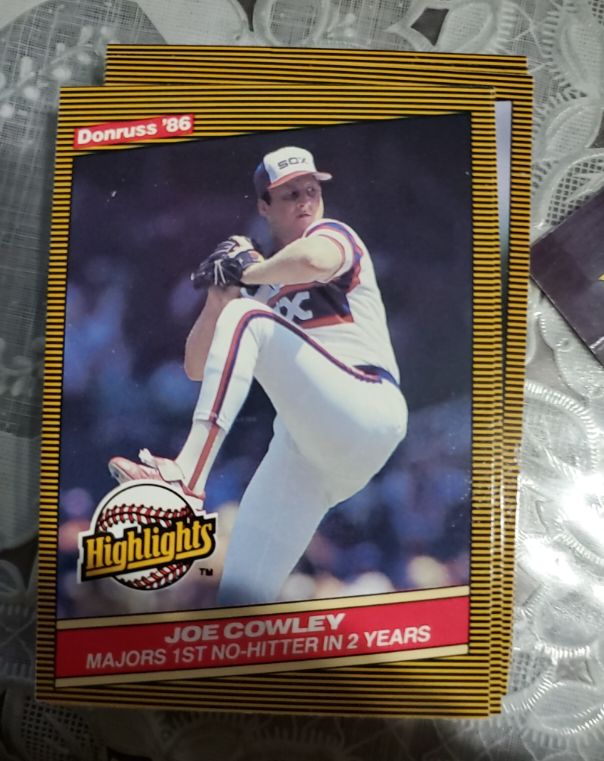 1986 Donruss Highlights #44 Joe Cowley — front