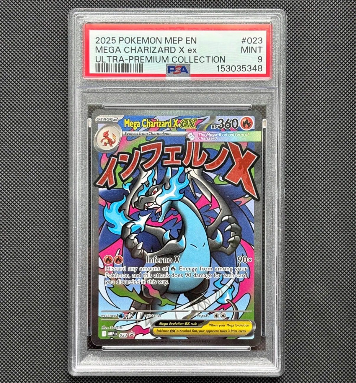 2025 Pokemon MEP EN Mega Charizard X ex Ultra Premium Collection #023 — front