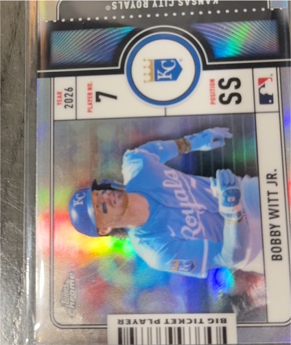 2026 Topps Chrome Big Ticket Players #BTP-16 Bobby Witt Jr. — front