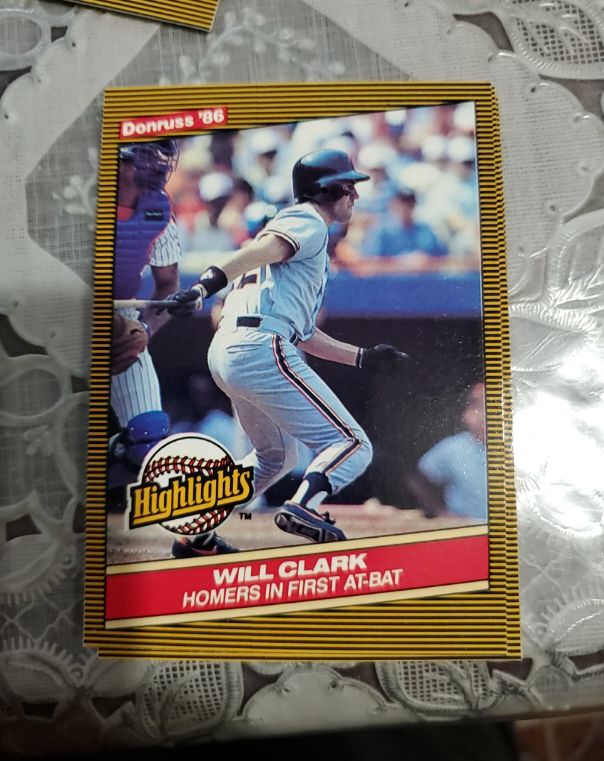 1986 Donruss Highlights #1 Will Clark — front