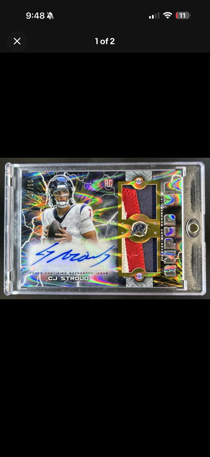 2023 Topps Composite CJ Stroud RPA Gold Power Surge #RPA-CS — front