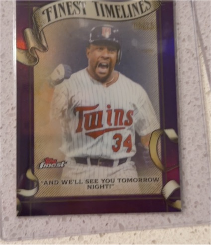 2026 Topps Finest Timelines #FT-26 Kirby Puckett — front