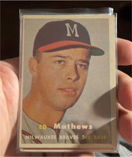 1957 Topps #250 Ed Mathews Milwaukee Braves — front