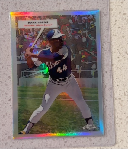 2025 Topps Chrome Platinum #55DH-11 Hank Aaron / Ronald Acuna Jr. — front