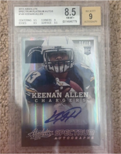 2013 Panini Absolute Spectrum Platinum #149 Keenan Allen — front
