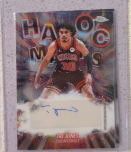 2025-26 Topps Chrome Update Tre Jones Havoc Marks Auto — front