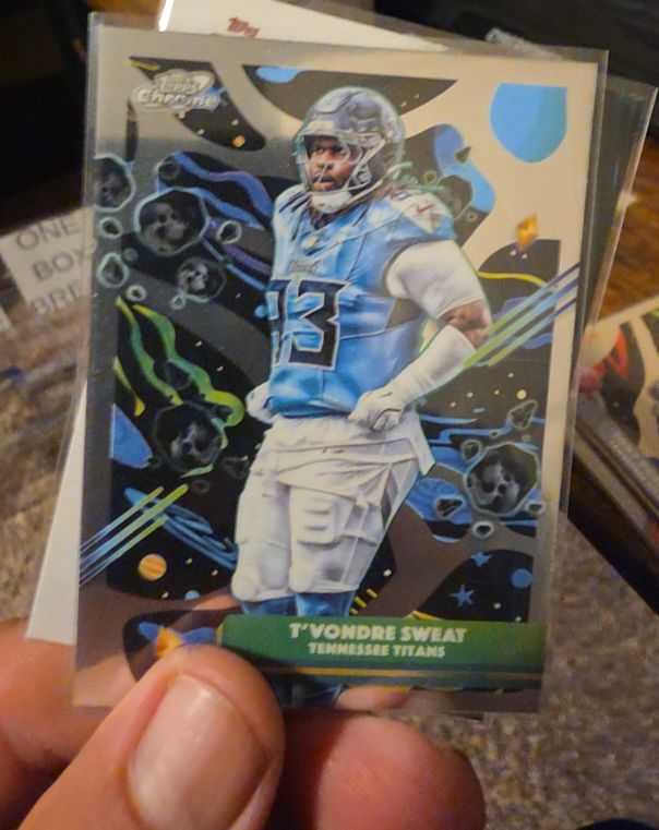 2025 Topps Chrome Cosmic #97 T'Vondre Sweat — front