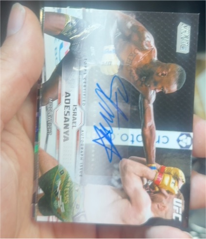 2026 Topps Stadium Club UFC Blue Autographs #BAV-IAA Israel Adesanya — front