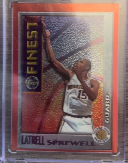 1995-96 Topps Finest #M7 Latrell Sprewell — front