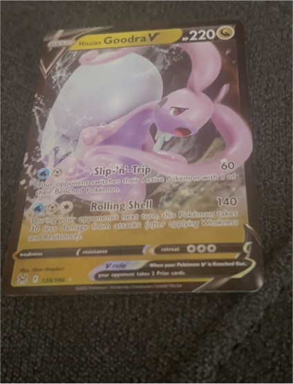 2022 Pokémon Lost Origin #135 Hisuian Goodra V — front