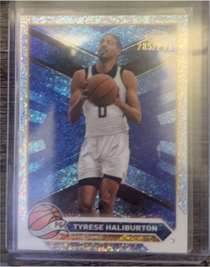 2023-24 Topps Chrome #4 Tyrese Haliburton Speckle Refractor /299 — front