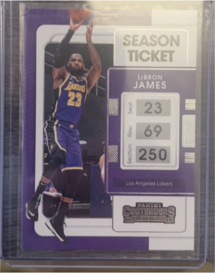 2021-22 Panini Contenders Season Ticket #62 LeBron James — front