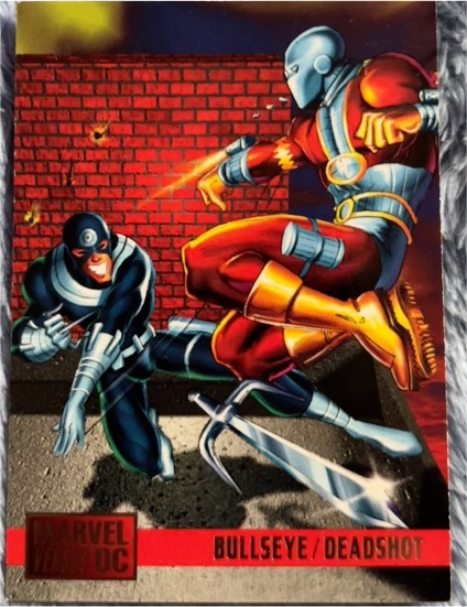 1995 Fleer DC vs. Marvel Comics #87 Bullseye / Deadshot — front