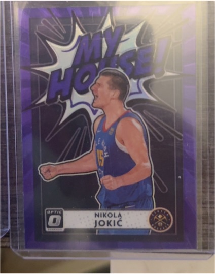 2020-21 Donruss Optic #9 Nikola Jokic My House Purple Prizm — front