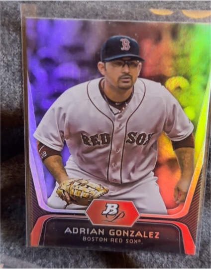 2012 Bowman Platinum #30 Adrian Gonzalez — front