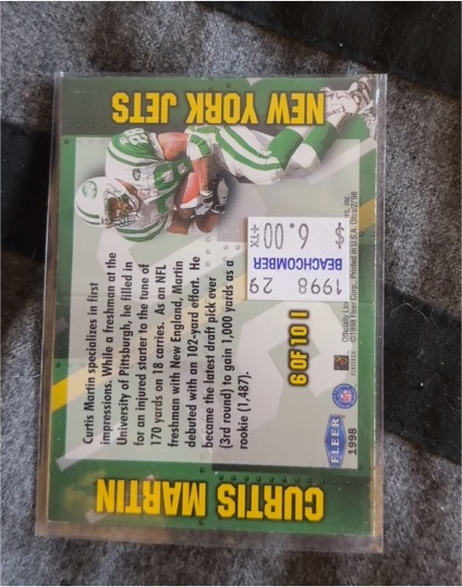 1998 Fleer Ultra #300G Curtis Martin — front