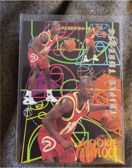 1994-95 Fleer #1 Mookie Blaylock Triple Threats — front