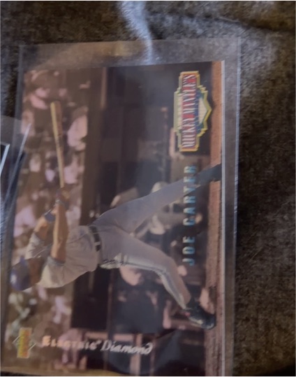1994 Upper Deck #MM5 Joe Carter Mickey Mantle's Long Shots Electric Diamond — front
